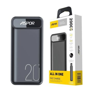 ASPOR A396 PD 20000mAh 22.5W Fast Charging (Power Bank)-select.pk